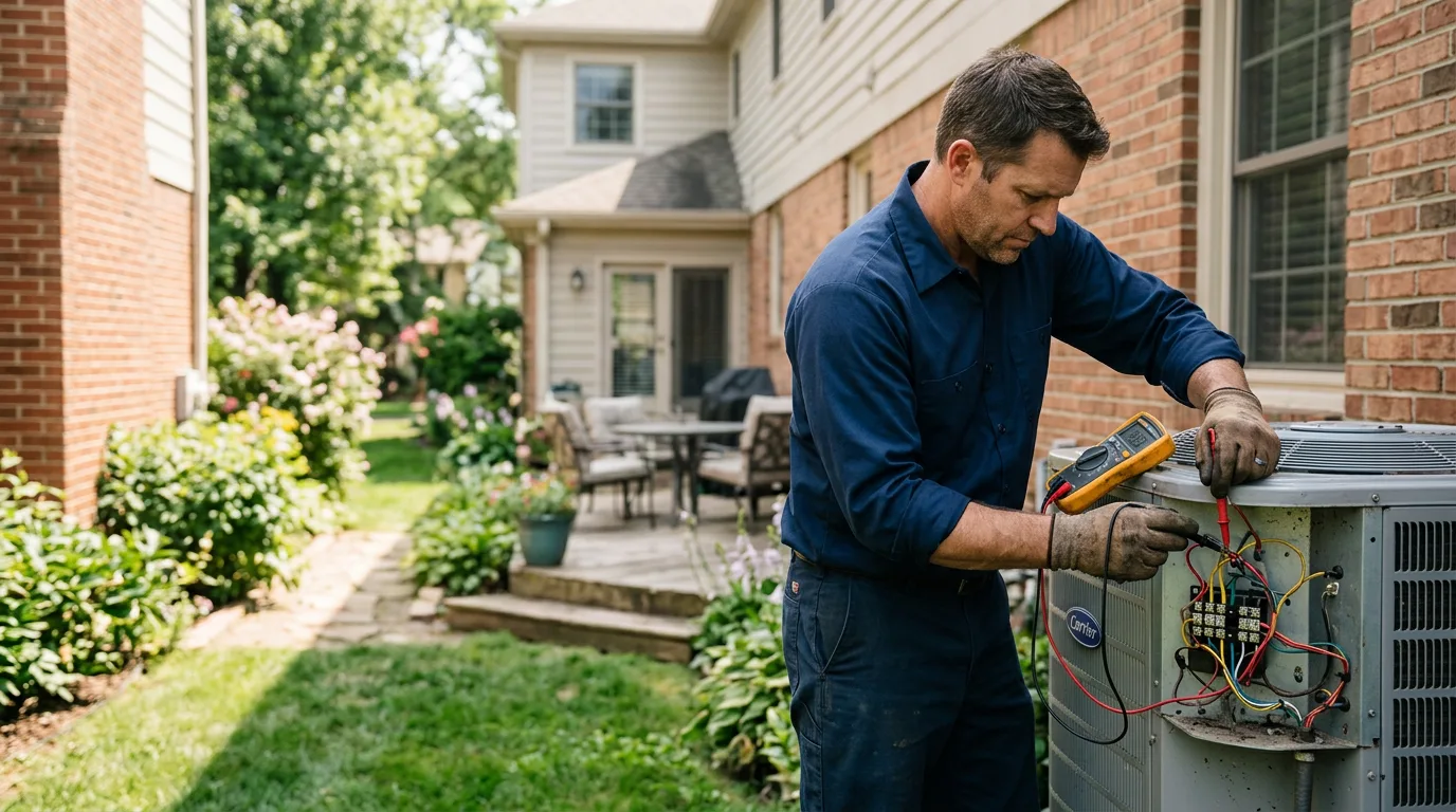 HVAC technician working near Strabane, PA